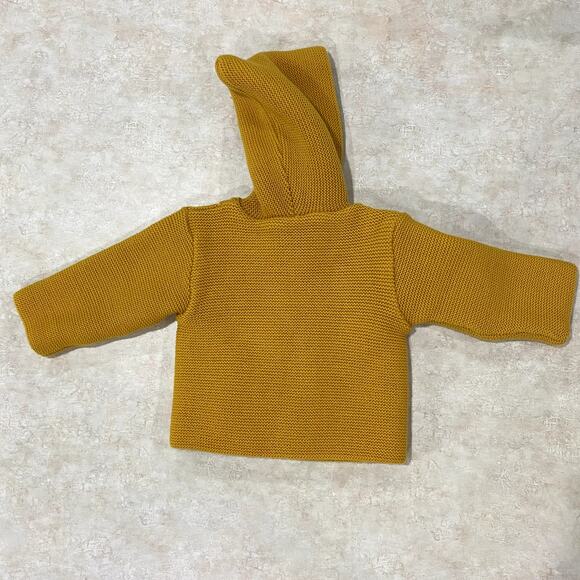 2 Knit Baby Hooded Jackets in colors yellow and red Size 12M - Picture 8 of 12